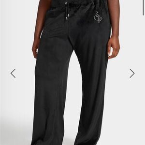 Baby Phat Black Wide-Leg Track Pants